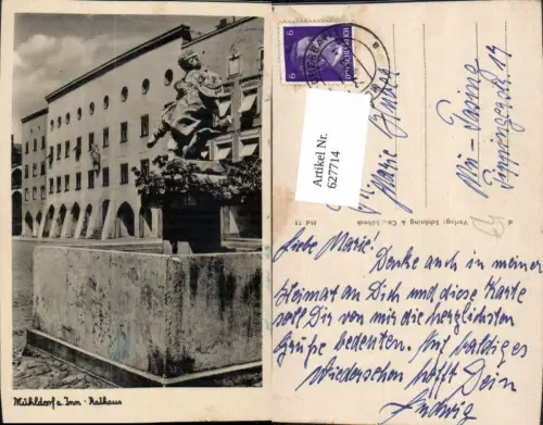 627714,Mühldorf a. Inn Rathaus Brunnen