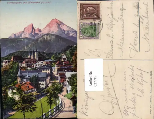 627719,Berchtesgaden m. Watzmann Ansicht pub Purger Co 12656