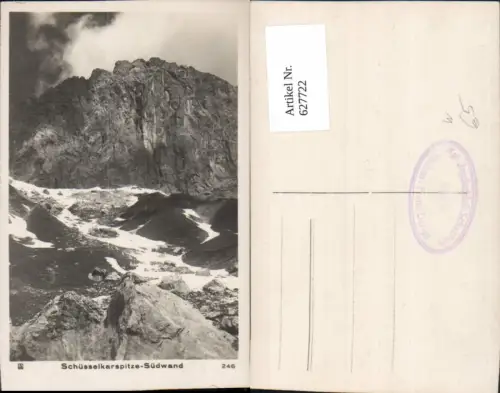 627722,Foto Ak Schüsselkarspitze-Südwand b. Garmisch-Partenkirchen