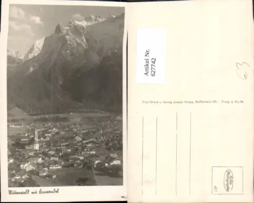 627742,Foto Ak Mittenwald m. Karwendel