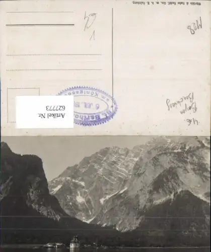 627773,St Bartholomä m. d. Watzmann Schönau a. Königssee Ruderboot Boot pub Würthle Sohn 1315