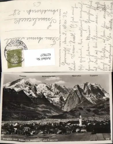 627827,Garmisch m. Alpspitze Waxenstein u. Zugspitze Garmisch-Partenkirchen
