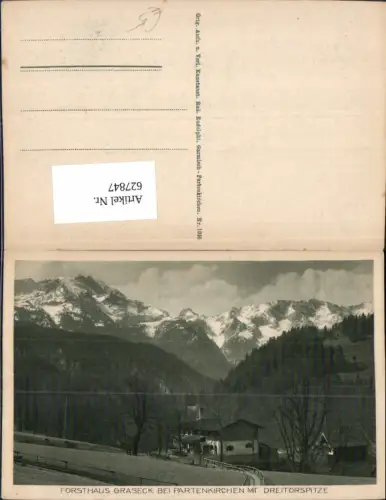 627847,Forsthaus Graseck b. Partenkirchen m. Dreitorspitze Garmisch-Partenkirchen
