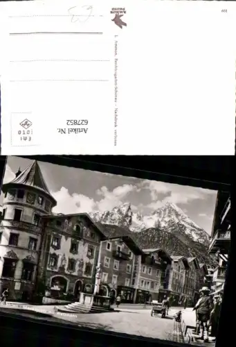 627852,Foto Ak Berchtesgaden Marktplatz m. Watzmann Brunnen