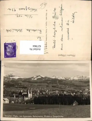 627864,Kempten Allgäu m. Aggenstein Reiterwanne Einstein u. Sorgschrofen