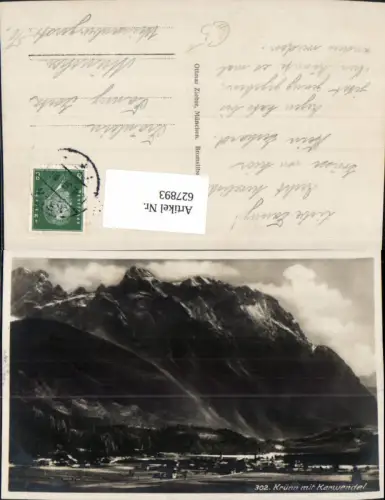 627893,Foto Ak Krünn Krün m. Karwendel