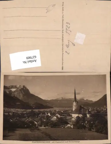 627909,Partenkirchen m. Zugspitze u. Tirolerberge Garmisch-Partenkirchen