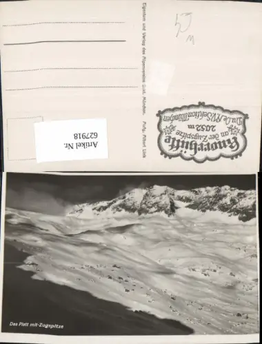627918,Garmisch-Partenkirchen Knorrhütte a. d. Zugspitze Das Platt m. Zugspitze