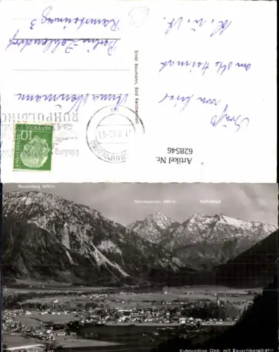 628546,Foto Ak Ruhpolding m. Rauschbergbahn