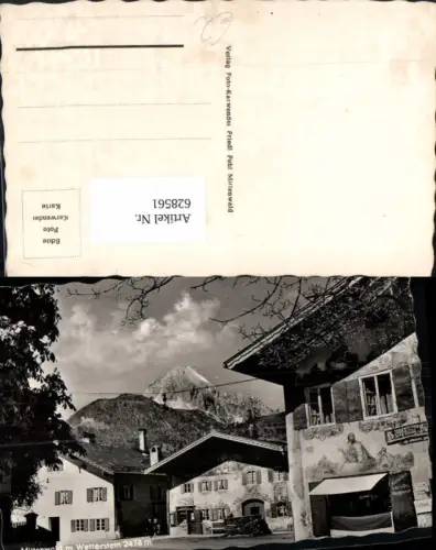 628561,Foto Ak Mittenwald m. Wetterstein
