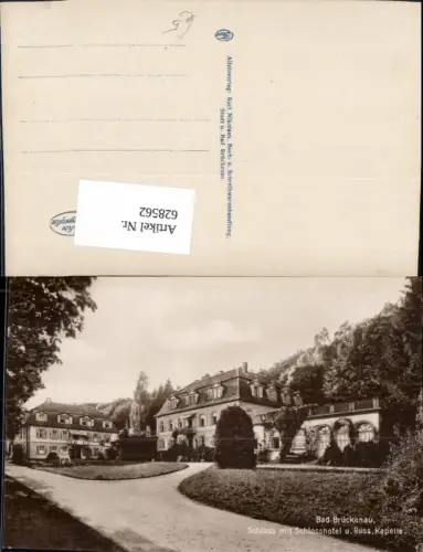 628562,Foto Ak Bad Brückenau Schloss m. Schlosshotel u. Russ. Kapelle