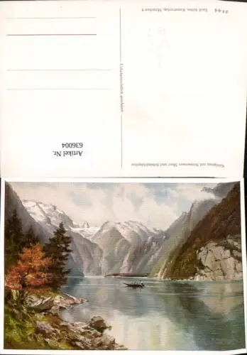 636004,Künstler Ak Schönau am Königssee Königsee m. Steinerem Meer Schönfeldspitze