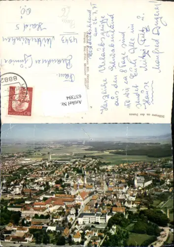 637394,Fliegeraufnahme Dillingen an der Donau Teilansicht