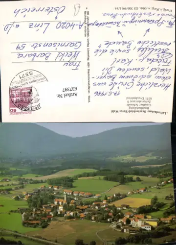 637397,Luftbild Drachselried Bayer. Wald Teilansicht