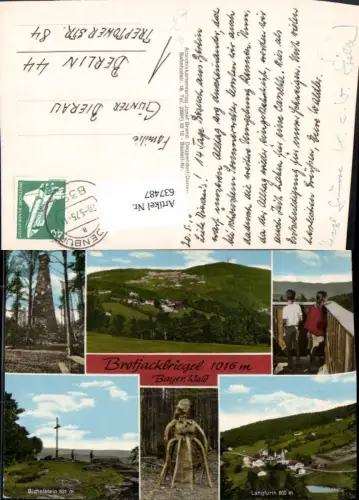 637487,Mehrbild Ak Brotjacklriegel Bayer. Wald Bichelstein Langfurth Schöfweg