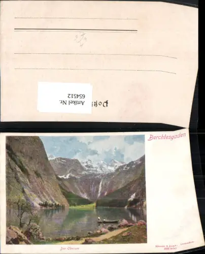 654512,Künstler Ak Berchtesgaden Der Obersee Ruderboot Boot