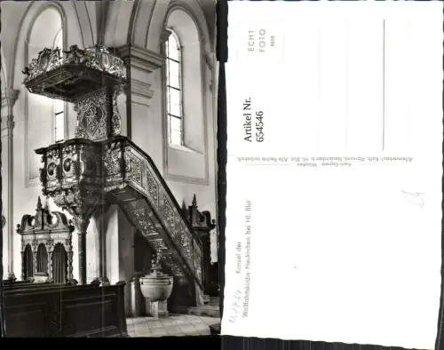 654546,Foto Ak Neukirchen beim Heiligen Blut Wallfahrtskirche Kanzel