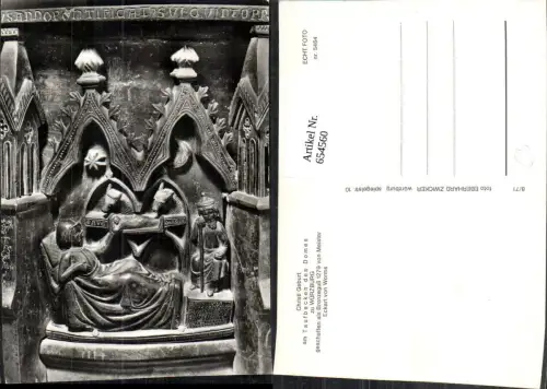 654560,Foto Ak Würzburg Am Taufbecken Dom Detailansicht Christi Geburt