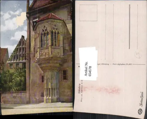 654578,Nürnberg Erker a. Pfarrhaus St Sebald