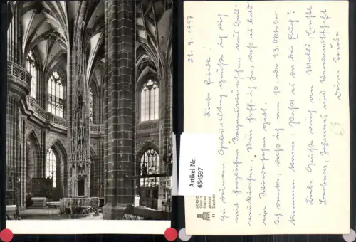 654597,Nürnberg St Lorenz Innenansicht Kirche