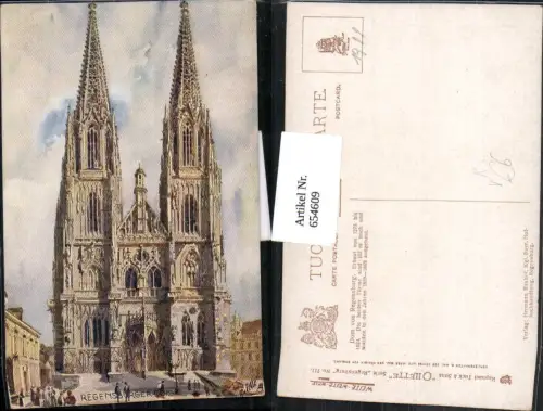 654609,Künstler Ak Regensburg Dom pub Raphael Tuck Sons 711