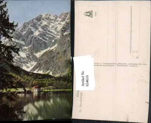654610,St Bartholomä Schönau am Königssee mit Watzmann