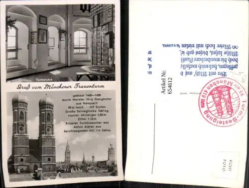 654612,Mehrbild Ak München Frauenturm Turmstube