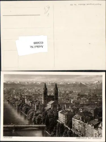 655688,München Isarpartie mit Gebirge pub August Lengauer 120