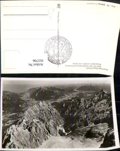 655706,Garmisch-Partenkirchen Bayerische Zugspitzbahn Blick v. Gipfelstation