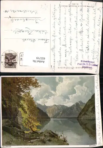 655719,Künstler Ak Josef Süssmayr Schönau a. Königssee Stempel Privatdozent Dr. Lieber