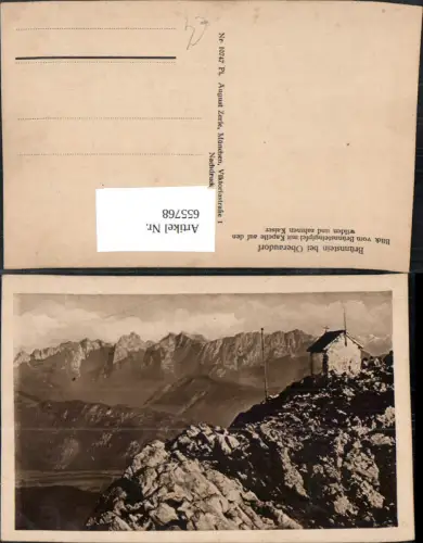 655768,Brünnstein b. Oberaudorf Blick Brünnsteingipfel Kapelle Wilden Kaiser