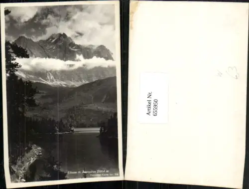 655950,Foto Ak Eibsee mit Zugspitze Grainau