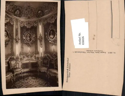 656026,Ettal Königsschloss Linderhof Silber Kabinett Interieur
