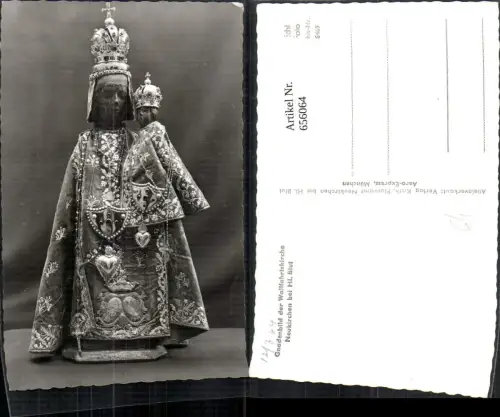 656064,Neukirchen b. Heiligen Blut Gnadenbild d. Wallfahrtskirche mit Festtagsgewand