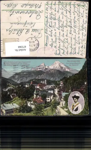 673368,Mehrbild Ak Berchtesgaden Frau Portrait Text H. Kumbucher