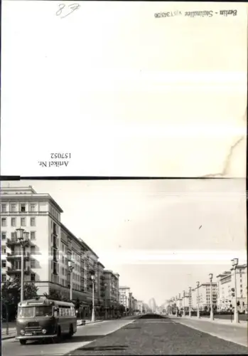 157052,Berlin Verlagsrohabdruck Stalinallee m. Autobus