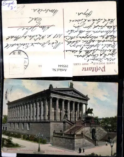 195644,Berlin Nationalgallerie m. Denkmal Friedrich Wilhelm 4