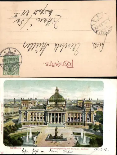 702496 Berlin Reichstagsgebäude Bismarck Denkmal pub Dr. Trenkler 17666
