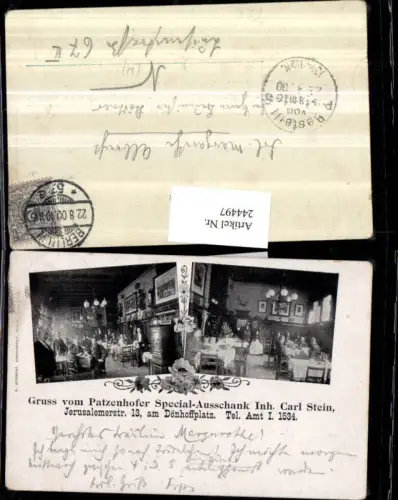 244497,Berlin Gruß v. Patzenhofer Special-Ausschank Mehrbildkarte Inhaber Carl Stein