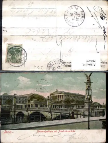 284698,Berlin Nationalgalerie m. Friedrichsbrücke Brücke