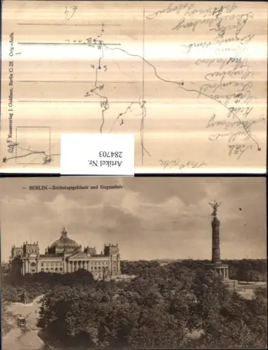284703,Berlin Reichstagsgebäude Gebäude m. Siegessäule