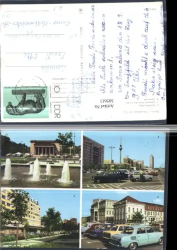 305611,Berlin Karl-Marx-Allee Fernsehturm Mahnmal Unter d. Linden Interhotel Operncafe Mehrbildkarte