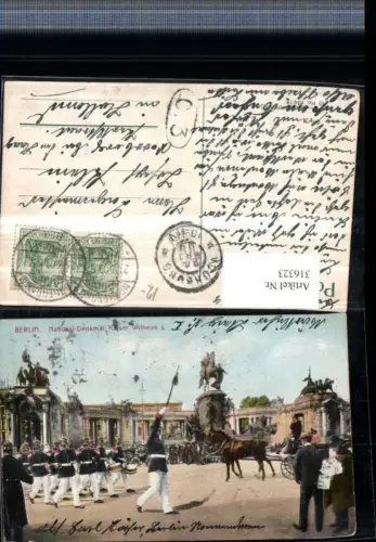 316323,Berlin National-Denkmal Kaiser Wilhelm Parade Kutsche