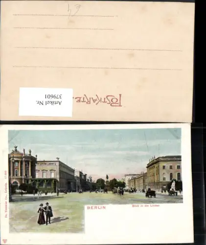 379601,Berlin Blick in die Linden Straßenansicht pub Trenkler e Co 17690