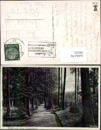 392331,Berlin Gruß aus dem Grunewald Waldweg Wegpartie