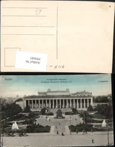 395685,Berlin Königliches Museum Denkmal Friedrich Wilhelm III Lustgarten