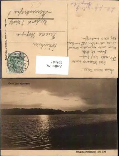 395687,Berlin Gruß aus Wannsee Abenddämmerung am See