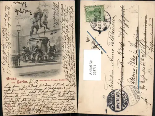 395711,Gruß aus Berlin Denkmal des Großen Kurfürsten Statue