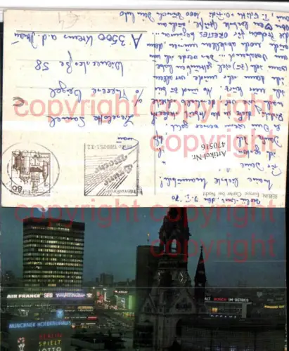 470516,Berlin b. Nacht Europa Center Kirche