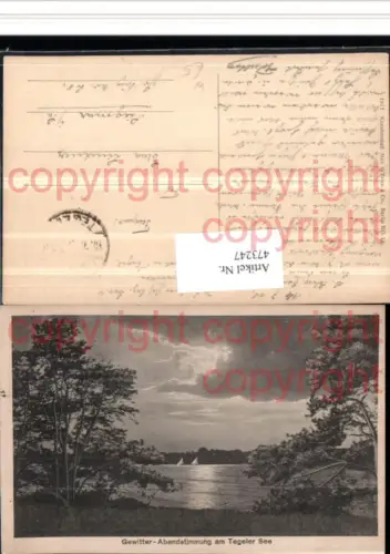 473247,Berlin Reinickendorf Tegeler See Gewitter-Abendstimmung